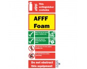 Foam Fire Extinguisher Sign